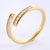 Minimalist Stripe Circle Round Stainless Steel Electroplating Rings