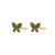 Minimalist Fashion Butterfly Geometric Stainless Steel 18K Gold Plated Stud Earrings