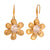 Fashion Flower Geometric Stainless Steel Electroplating Earrings