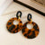 Luxurious Circle Round Geometric Alloy Oil Dripping Earrings