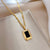 Fashion Geometric Titanium Steel Electroplating Necklaces