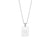 Minimalist Quadrilateral Number Text Letter Stainless Steel 18K Gold Plated Necklaces