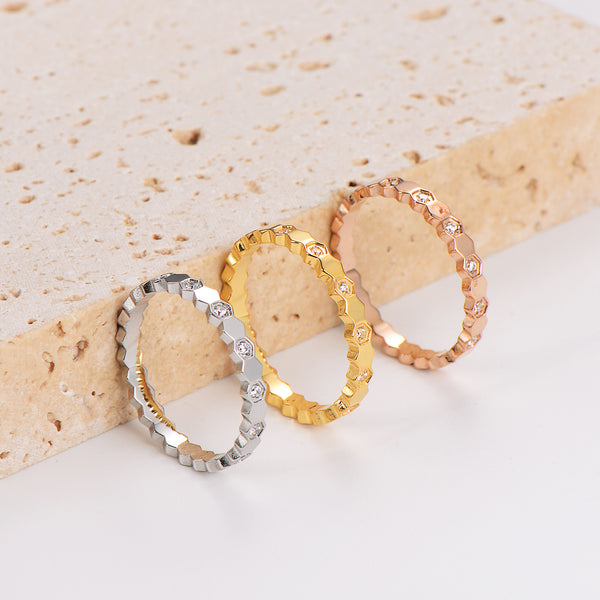 Minimalist Round Stainless Steel Electroplating Rings