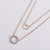 Women Korean Geometric Metal Diamond Doll Stainless Steel Electroplating Pendants