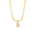 Fashion Letter Number Text Stainless Steel 18K Gold Plated Necklaces