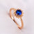 Minimalist Women Heart Geometric Zircon Zircon Inlay Rings