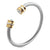 Circle Twisted Stainless Steel Diamond Inlay Bangles