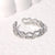 Open Ring Cute Heart Stainless Steel Electroplating Rings