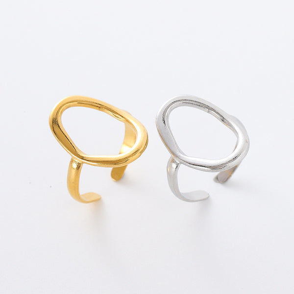 Retro Vintage Women Retro Vintage Geometric Stainless Steel Electroplating Rings