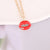 Women IG Style Bohemian Lip Alloy Oil Dripping Pendants