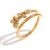 Minimalist Niche Flower Geometric Stainless Steel 18K Gold Plated Rings