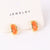 Moderate Luxury Circle Geometric Copper Oil Dripping Earrings