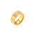 Women Fashion Circle Geometric Stainless Steel 18K Gold Plated Rings