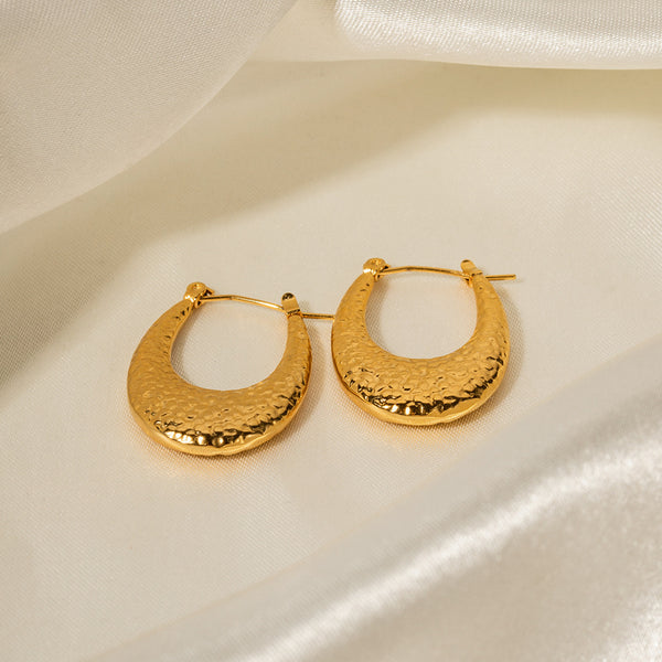 IG Style Geometric Stainless Steel 18K Gold Plated Earrings