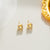 Cartoon Geometric Titanium Steel 18K Gold Plated Stud Earrings