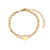 Women Fashion Stripe Geometric Stainless Steel 18K Gold Plated Bracelets