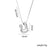 Letter Text Number Titanium Steel 18K Gold Plated Necklaces