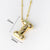 Unisex Letter Zircon Electroplating Necklaces