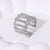 Open Ring Stripe Geometric Stainless Steel Electroplating Rings