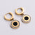 Japanese / Korean Women Geometric Metal Shell Wave Titanium Steel Stud Earrings