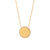 Fashion Round Geometric Stainless Steel 18K Gold Plated Necklaces