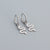 925 Sterling Silver Cute & Edgy Snake Chinese Zodiac Animal Silver Inlay Earrings