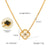 IG Style Flower Chain Flower Stainless Steel Shell Electroplating Necklaces