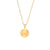 Fashion Quadrilateral Round Geometric Stainless Steel 18K Gold Plated Necklaces