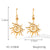 IG Style Sun Geometric Stainless Steel Electroplating Earrings