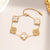 Moderate Luxury Geometric Titanium Steel 18K Gold Plated Necklaces