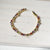 Versatile Women Round Geometric Copper Diamond Inlay Bracelets