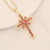 Expressive Cross Copper Zircon Inlay Pendants