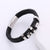 Exotic Men Metal Pearl Skull Leather Electroplating String Bracelets