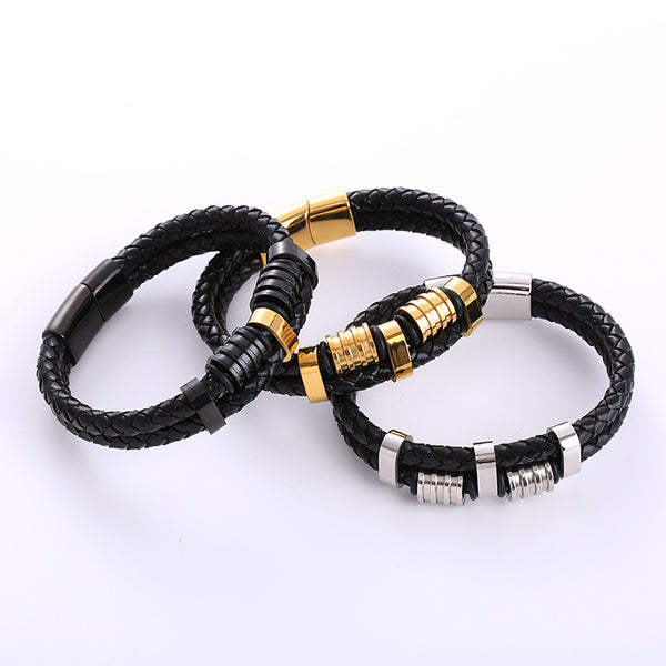 Cute & Edgy Men Irregular Rhombus Titanium Steel Electroplating Bracelets