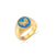 Women Fashion Circle Geometric Stainless Steel 18K Gold Plated Rings