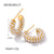 IG Style Pearl Geometric Stainless Steel 18K Gold Plated Earrings