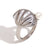 Elegant Fashion Shell Geometric Stainless Steel Electroplating Rings