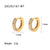 IG Style Round Geometric Stainless Steel 18K Gold Plated Earrings