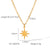 IG Style Octagram Geometric Stainless Steel Electroplating Necklaces