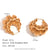 Fashion Circle Geometric Stainless Steel 18K Gold Plated Earrings