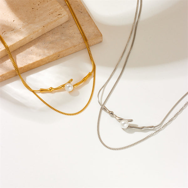 Fashion Irregular Stainless Steel Electroplating Necklaces