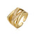 Women Irregular Geometric Copper Inlay Rings