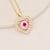 Expressive Eye Heart Copper Electroplating Pendants