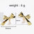 Niche Irregular Bowknot Geometric Bowknot Copper Electroplating Stud Earrings