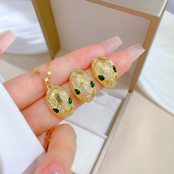 Korean Cosmos Geometric Titanium Steel Electroplating Earrings