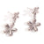 Fashion Flower Stainless Steel 18K Gold Plated Stud Earrings