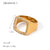 IG Style Quadrilateral Stainless Steel Electroplating Rings