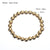 Women Versatile Round Geometric Stainless Steel Electroplating Beaded Bracelets