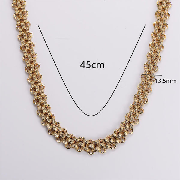 Casual Chain Stainless Steel Electroplating Jewelry Sets