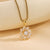 Minimalist Flower Stainless Steel Electroplating Necklaces